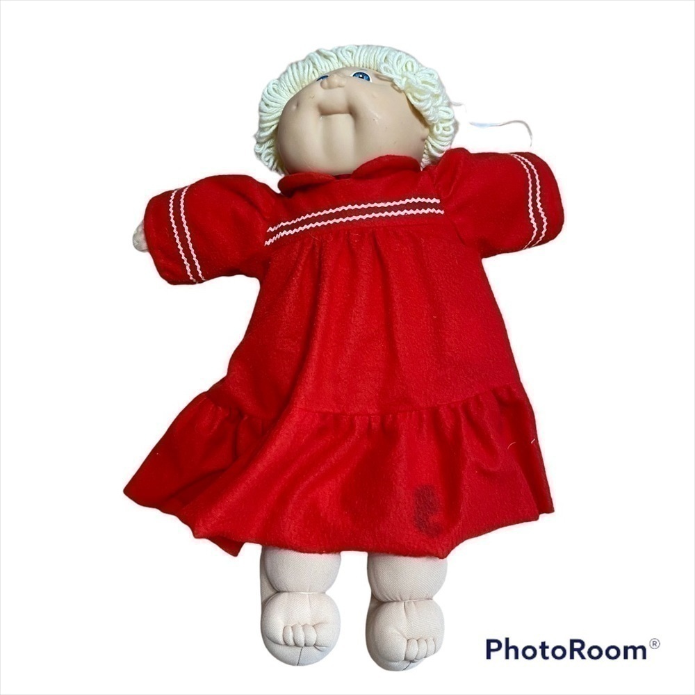 Cabbage Patch Doll #2 Head Mold Blonde Yarn Hair Blue Eyes Vintage
